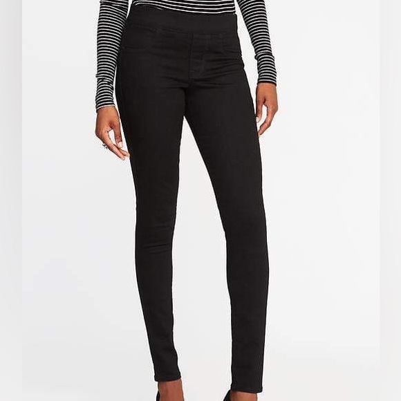 ON dark black skinny fit jeggings - stretchy waistband. Like new! - Picture 5 of 8